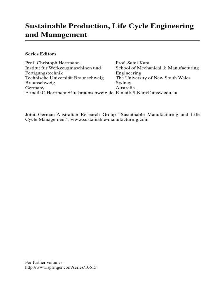 Sustainable Production & Life Cycle Management | PDF | Life Cycle ...