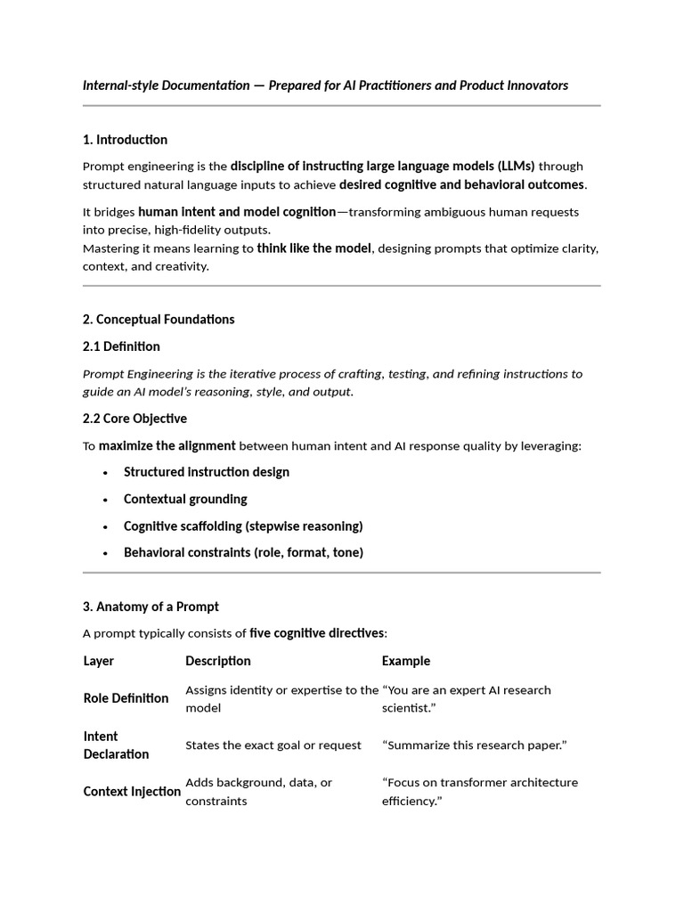 Mastering Prompt Engineering for AI | PDF | Artificial Intelligence ...