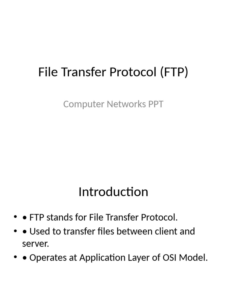 Understanding File Transfer Protocol (FTP) | PDF