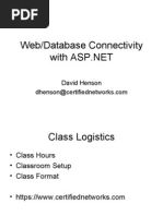 Web/Database Connectivity: David Henson