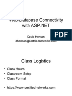Web/Database Connectivity: David Henson