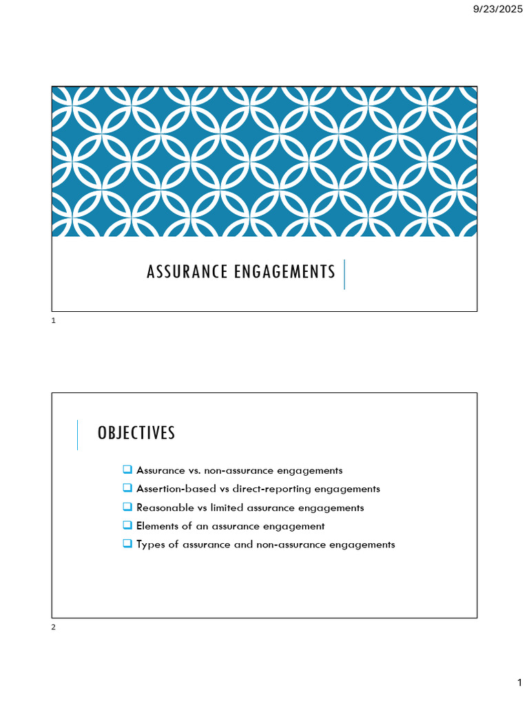 03 Assurance Engagement and Overview of Auditing | PDF | Audit ...