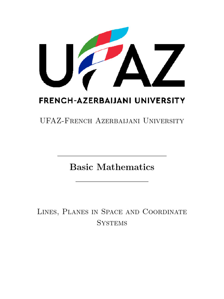 Mathematics of Lines and Planes in Space | PDF | Line (Geometry ...