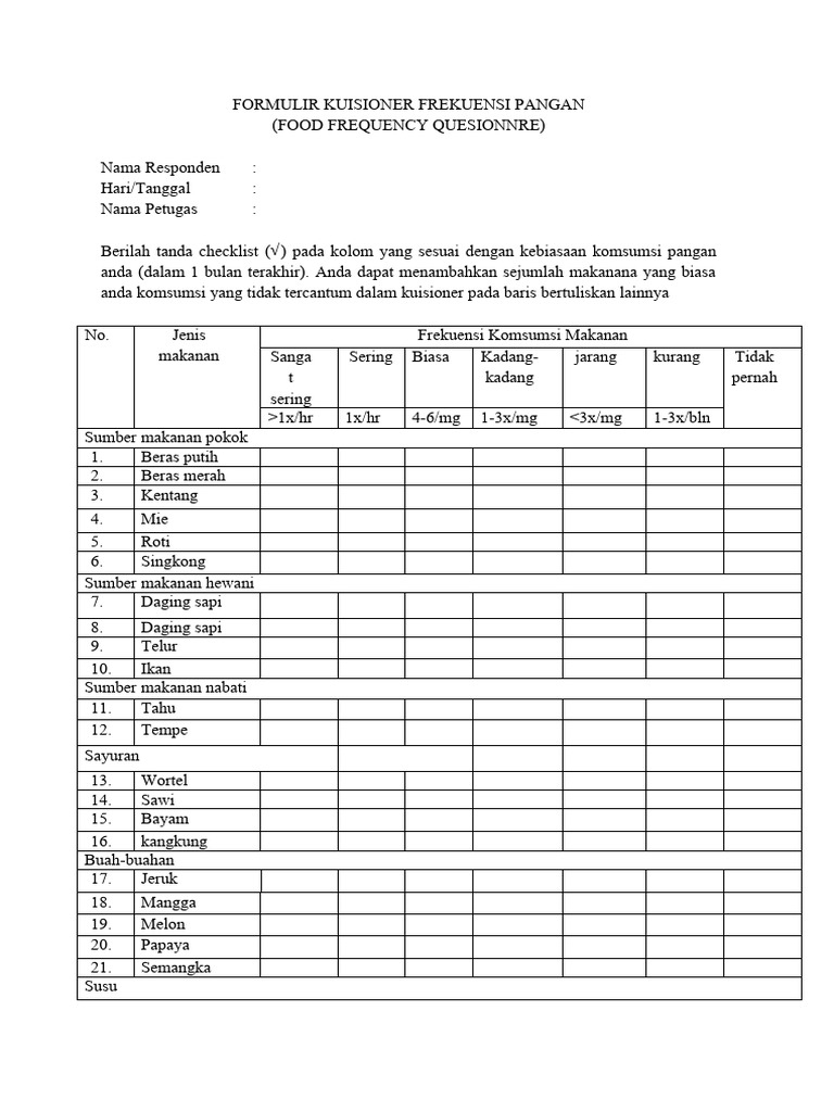 Ilide.info Food Frequency Questionnaire Pr ...