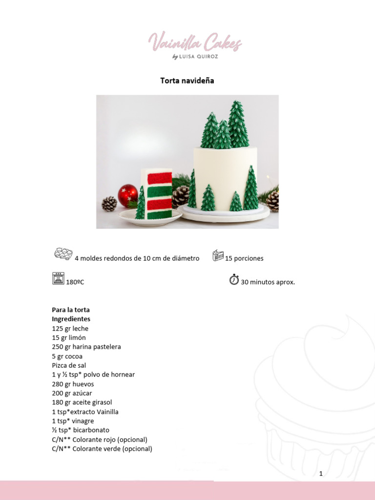 Torta Navideña | PDF | Cocinando | Cocina