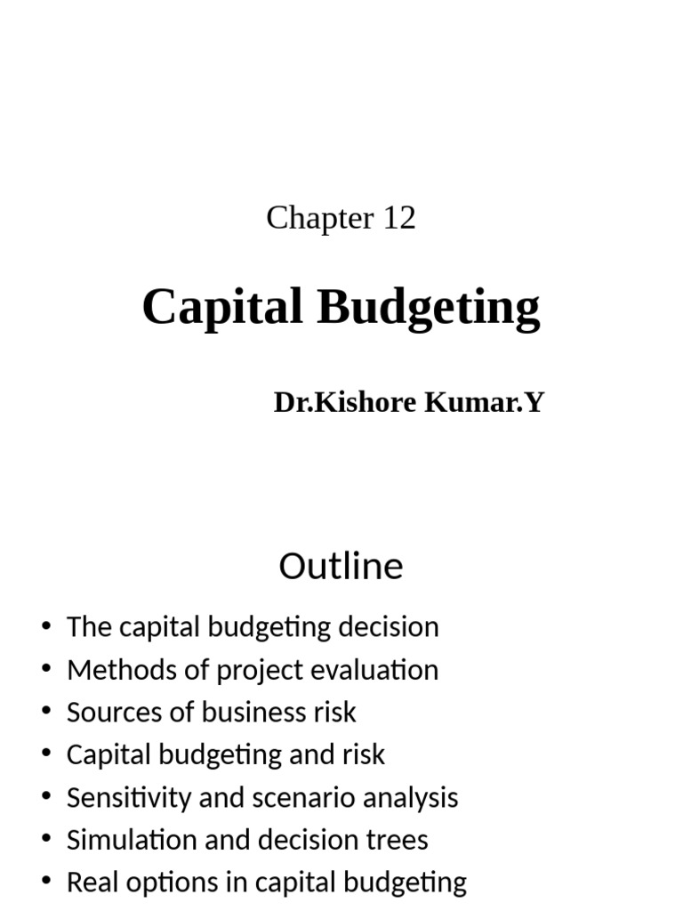 Capital Budgeting Methods and Analysis | PDF | Capital Budgeting ...