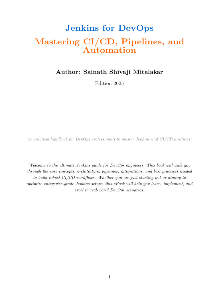 Master Jenkins for CI/CD Automation | PDF | Backup | Version Control