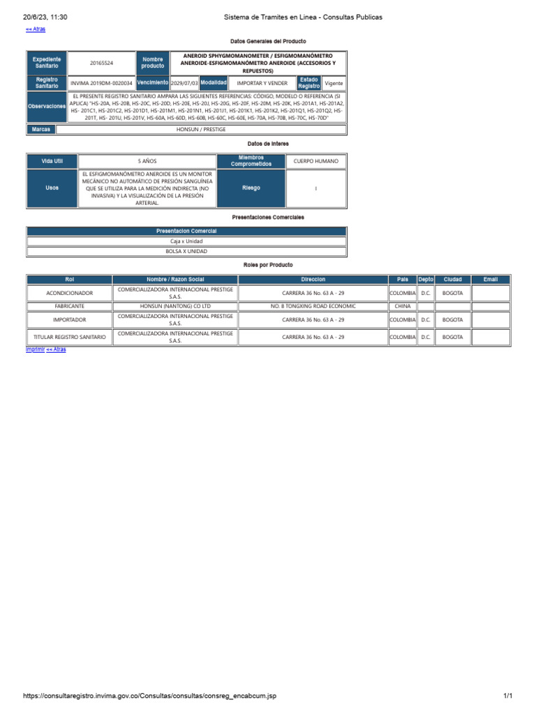Registro Invima | PDF