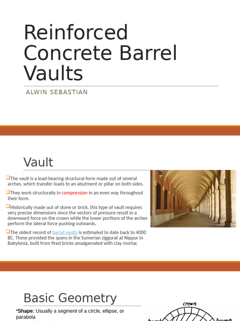 Reinforced Concrete Barrel Vaults | PDF | Vault (Architecture) | Beam ...