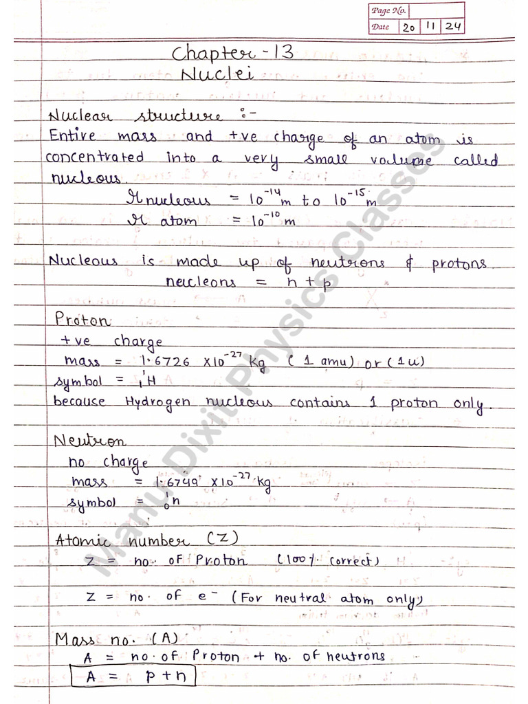 CH 13 Nuclei | PDF
