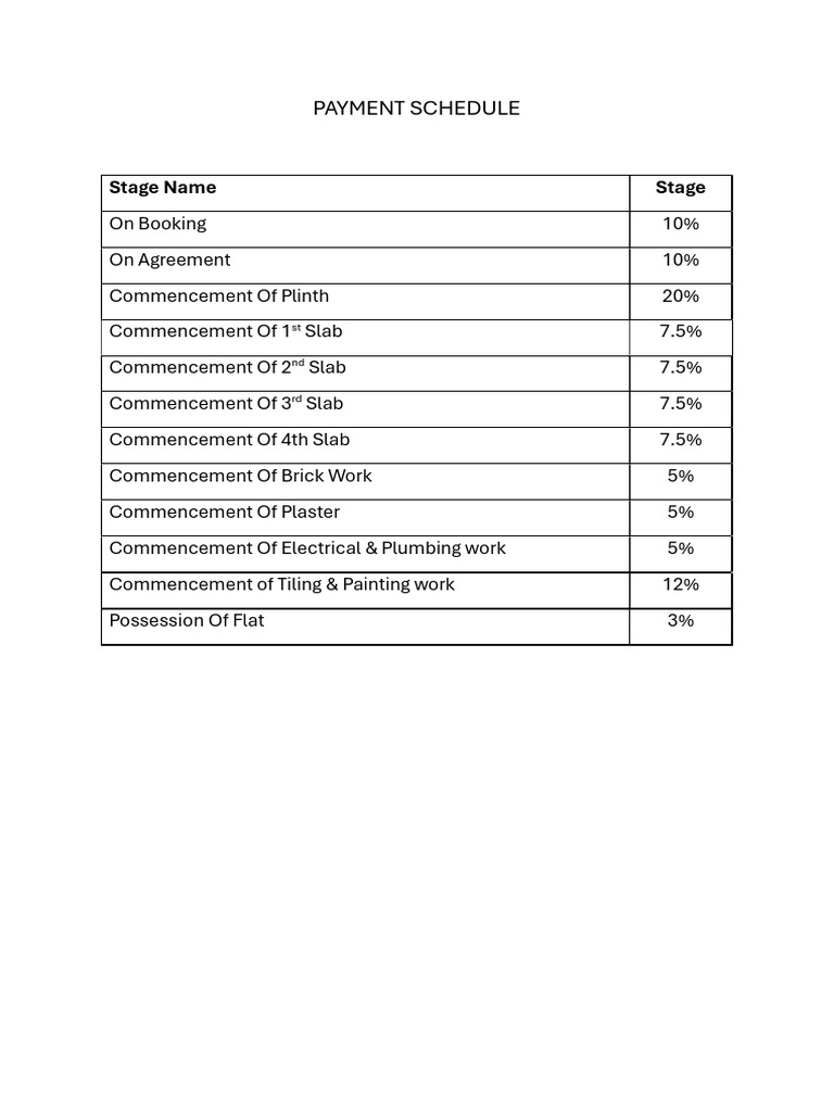 Payment Schedule | PDF