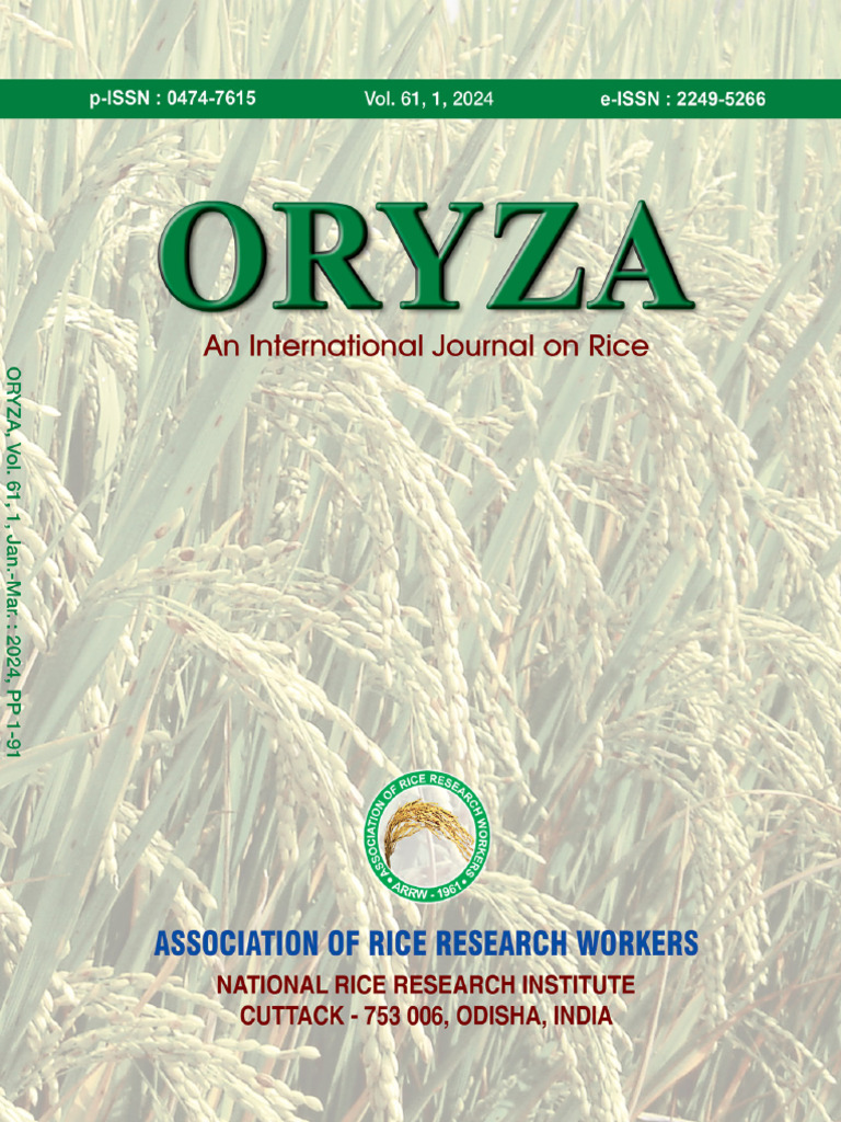 International Journal on Rice Research | PDF | Quantitative Trait Locus ...