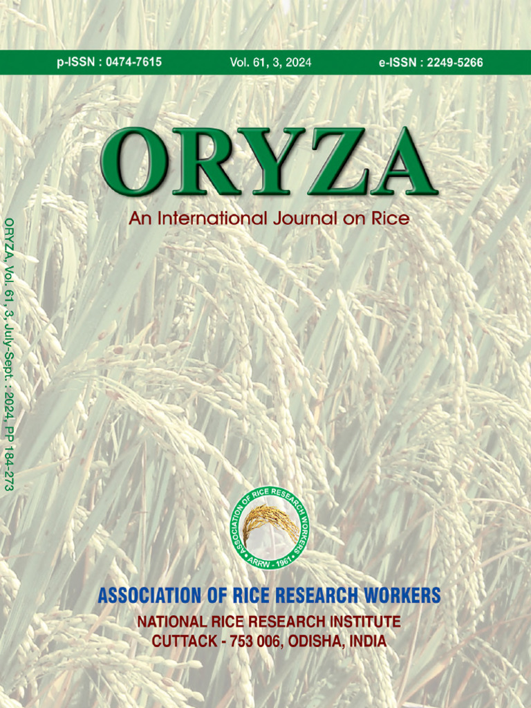 International Journal on Rice Research | PDF | Rice | Plant Breeding