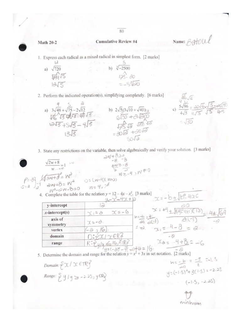 Math 20-2 2 | PDF