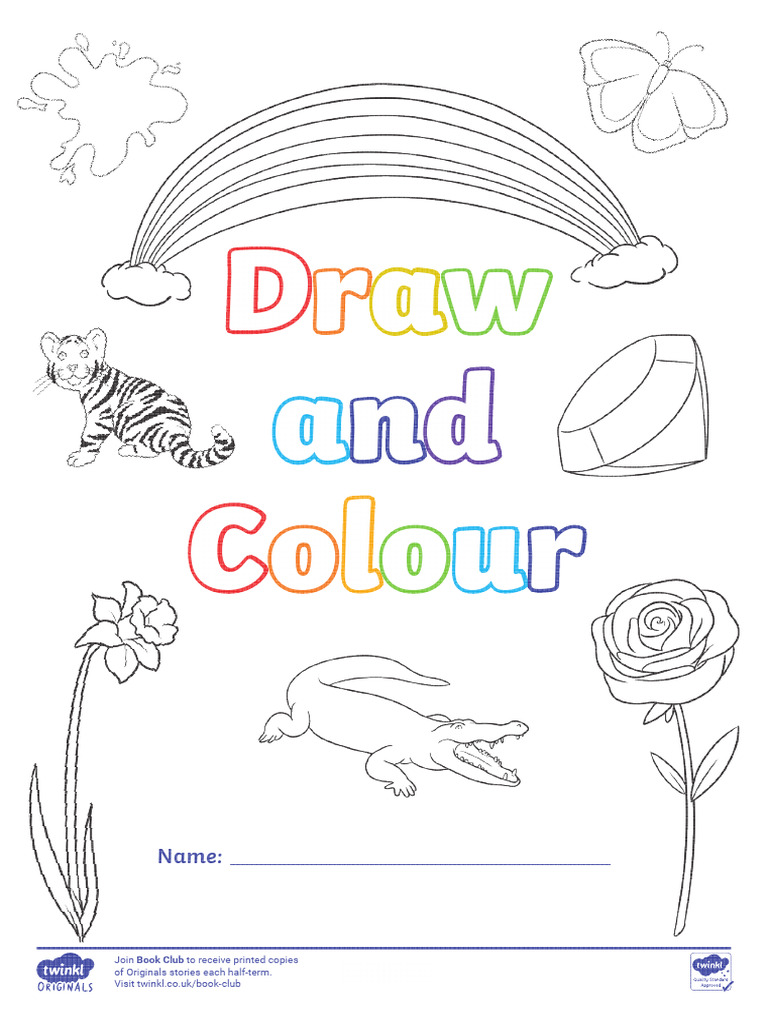 Draw and Colour Activity Guide | PDF | Blue | Artistic Techniques