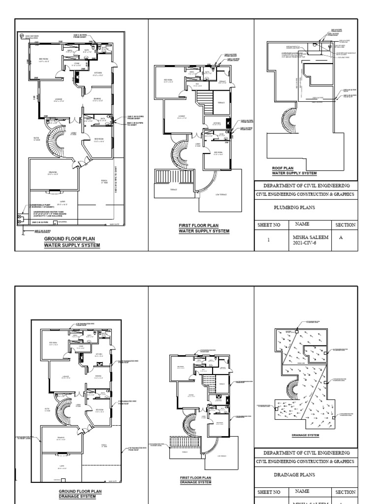 Detailed Civil Engineering Plans | PDF | Environmental Technology ...