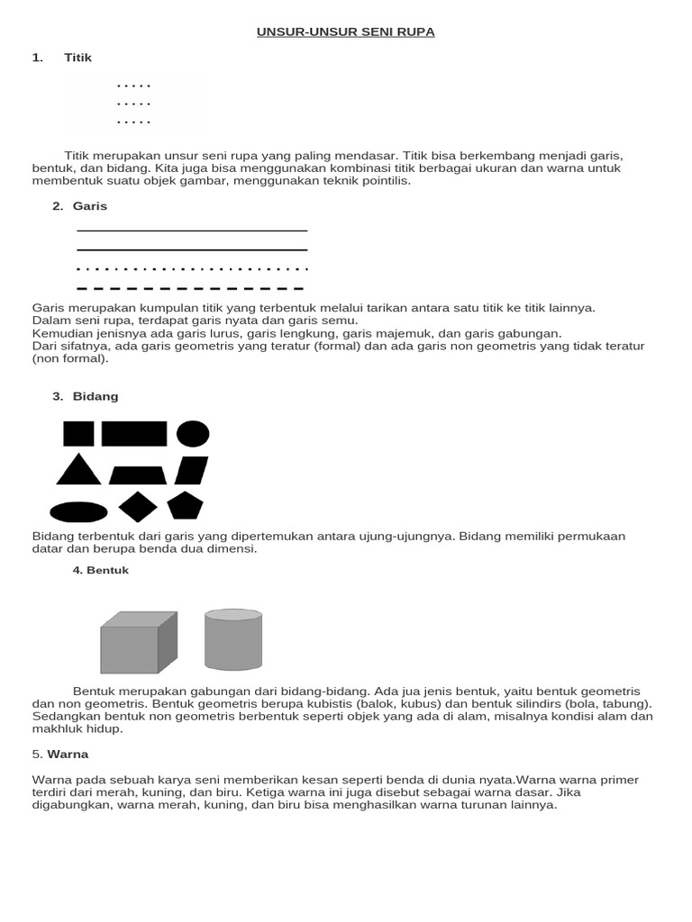 UNSUR-unsur Seni Rupa | PDF
