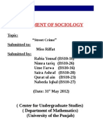 Assignment of Sociology: (Center For Undergraduate Studies) (Department of Mathematics) (University of The Punjab)
