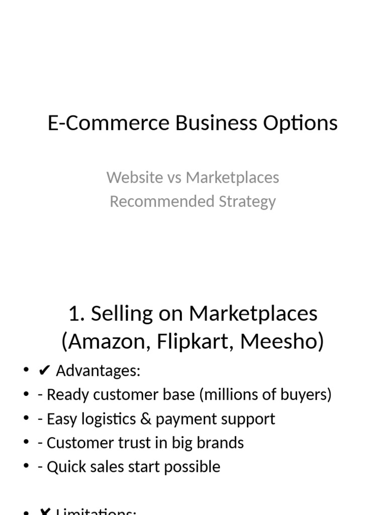 Ecommerce Business Options | PDF