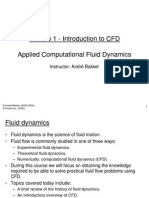 Lecture 1 - Introduction To CFD Applied Computational Fluid Dynamics