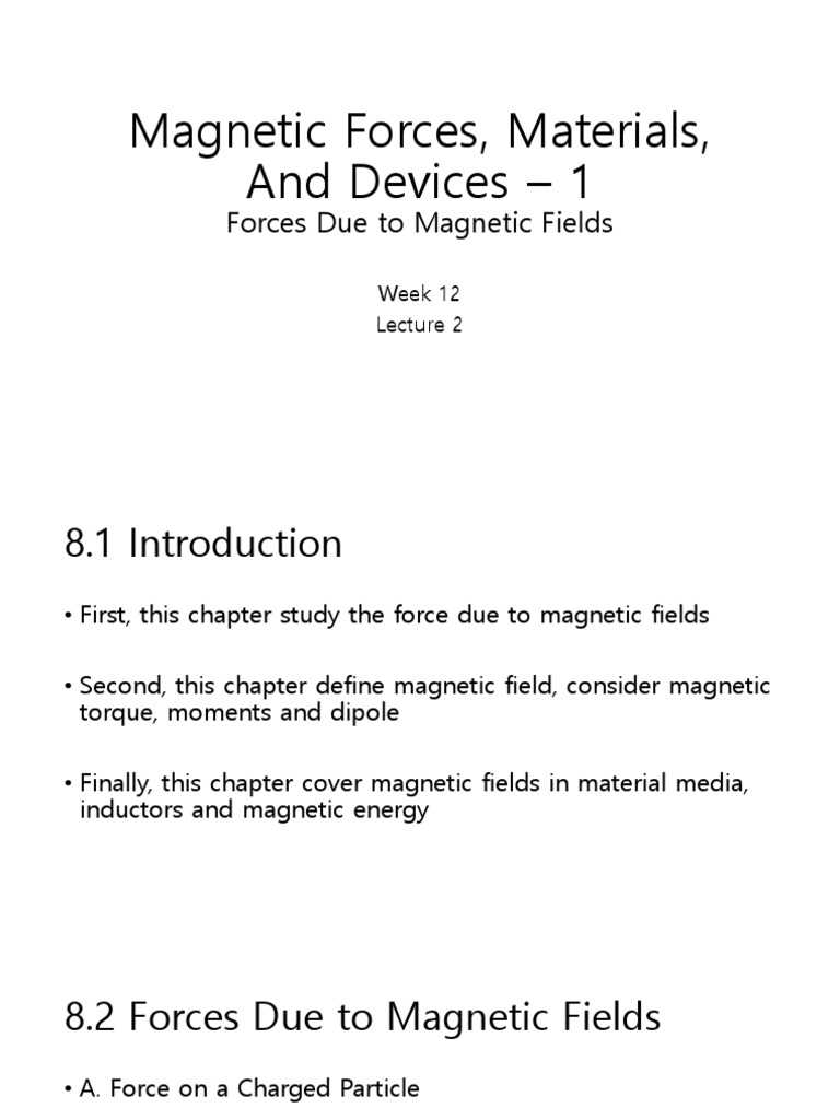 Magnetic Forces on Charged Particles | PDF | Magnetic Field | Force