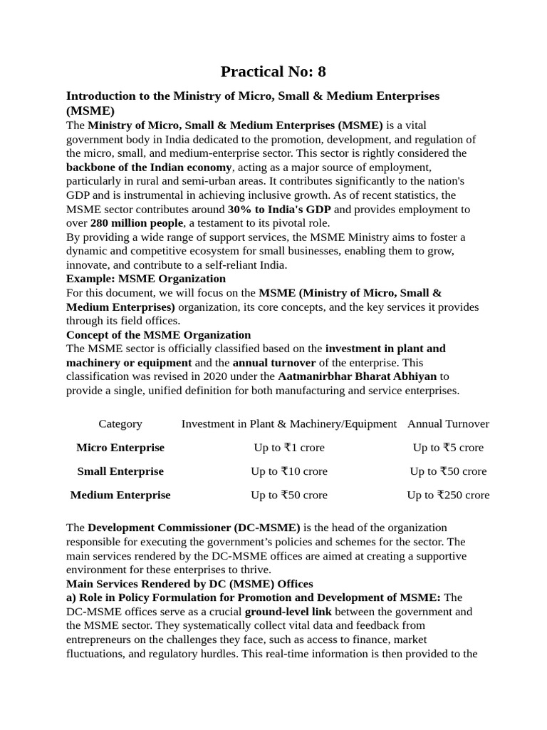 Practical No 8 | PDF | Entrepreneurship | Economies