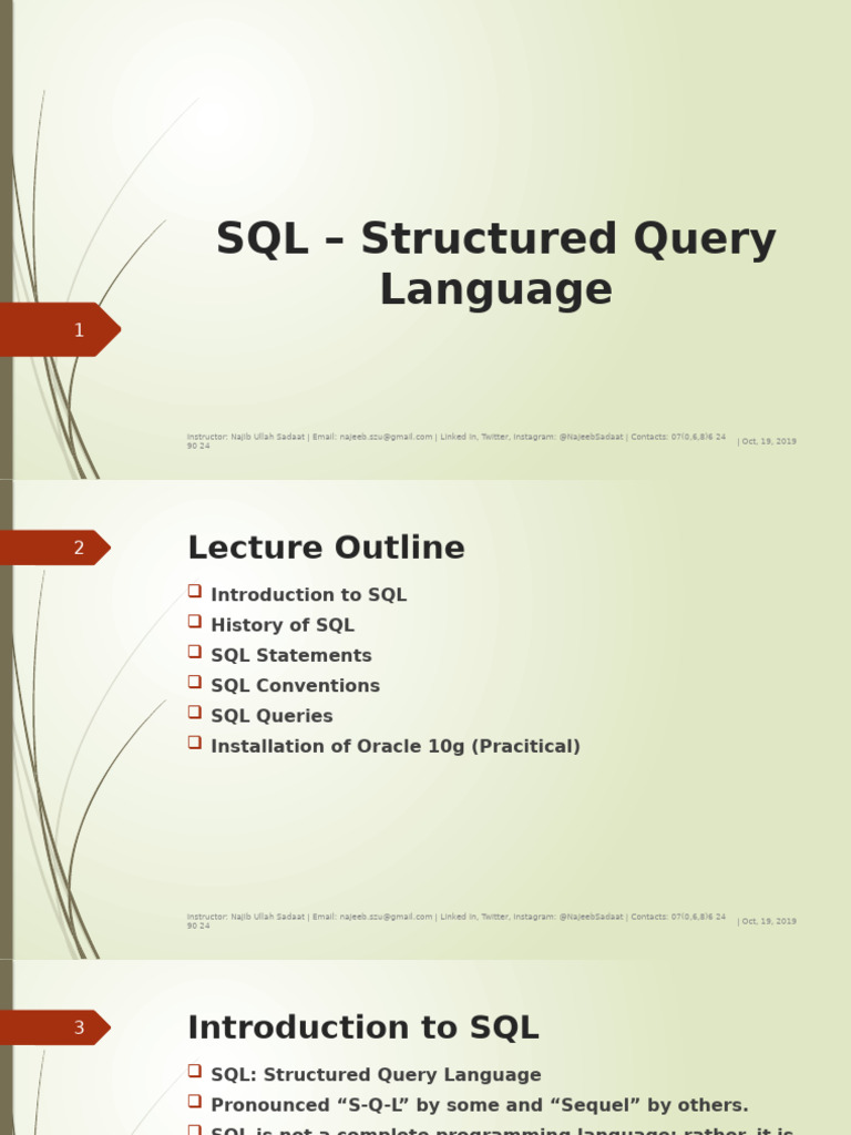Introduction to SQL Basics and Queries | PDF | Sql | Databases