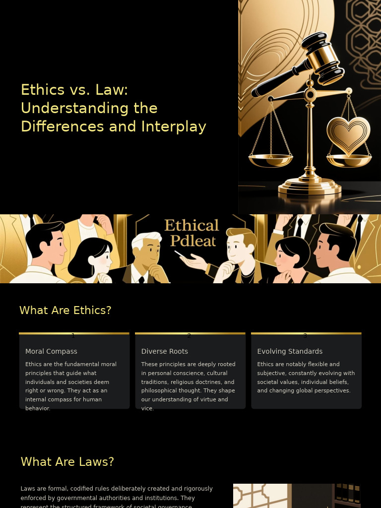 Ethics and Law: Key Differences Explained | PDF | Morality | Justice