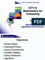 ICT114 Mathematics For Computing: Queueing Theory Algorithms and Flowcharts