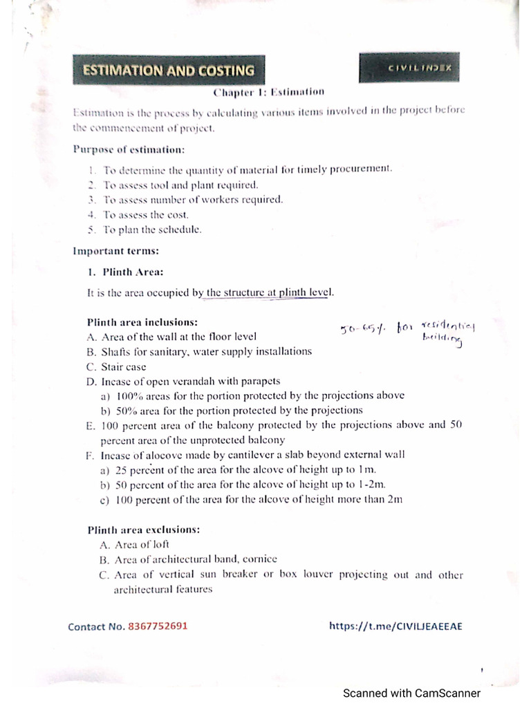Estimation & Costing | PDF