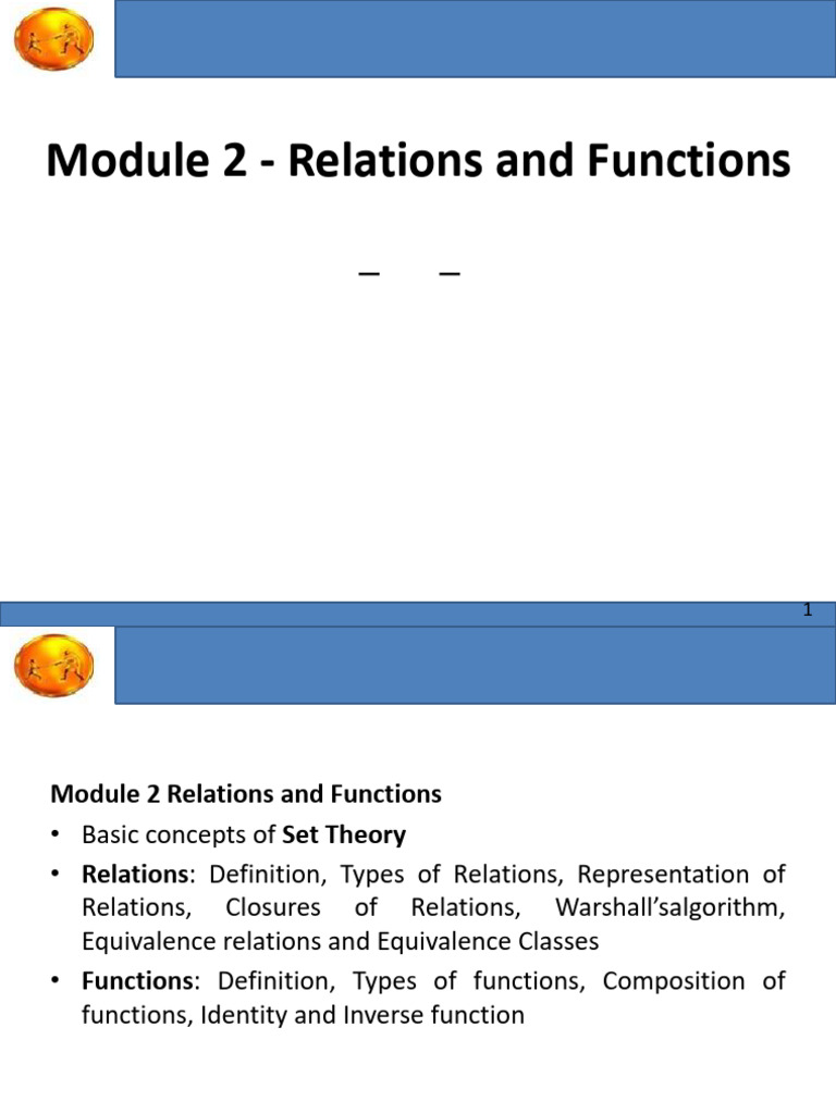 Module 2 Relations and Functions-1 | PDF | Function (Mathematics ...