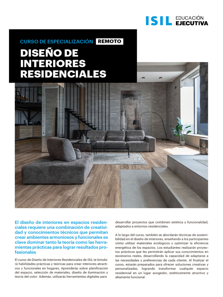 Curso de Diseño de Interiores Residenciales | PDF | Diseño | Diseño de ...