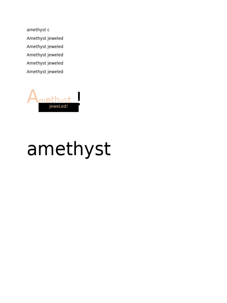 Amethyst C | PDF