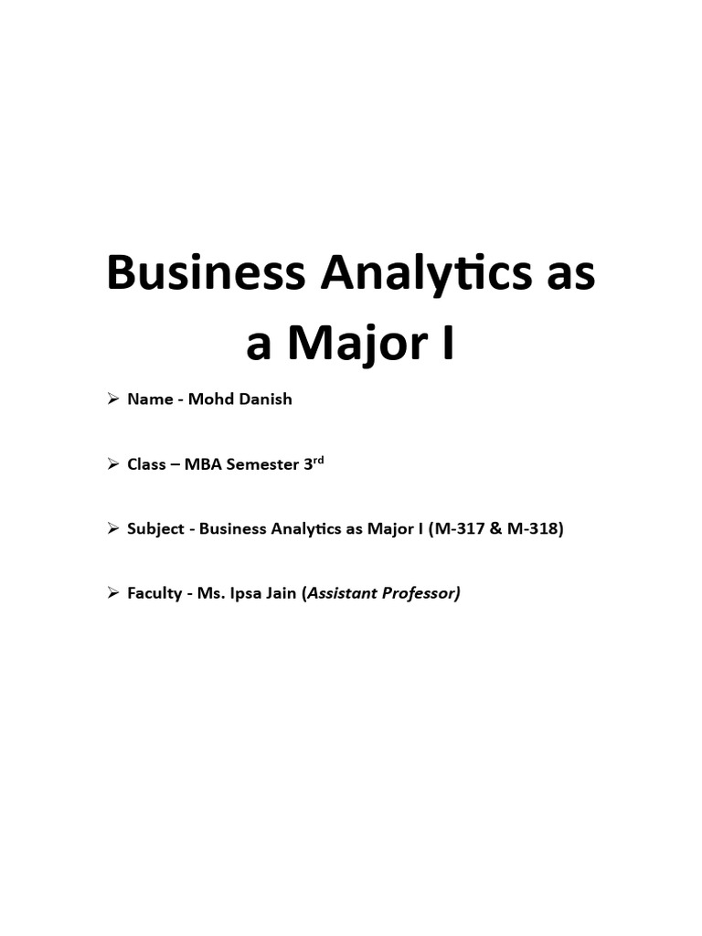 Business Analytics: Customer Classification Analysis | PDF ...