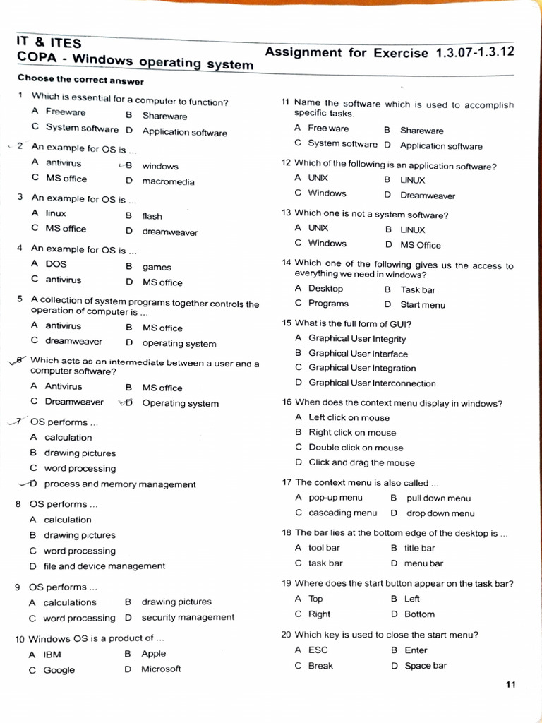 Windows Operating System MCQ. | PDF