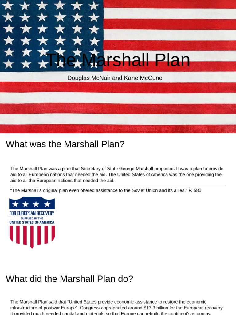 The Marshall Plan | PDF