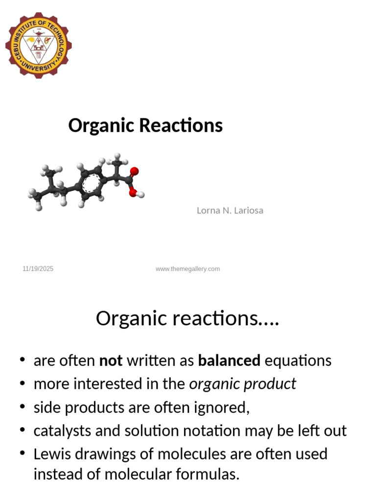 Overview of Organic Reactions and Mechanisms | PDF | Chemical Reactions ...