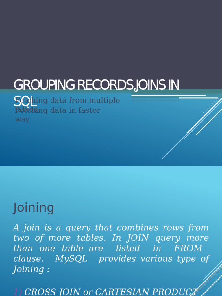 SQL Joins: Cross, Equi, and Natural | PDF | Table (Database) | Databases