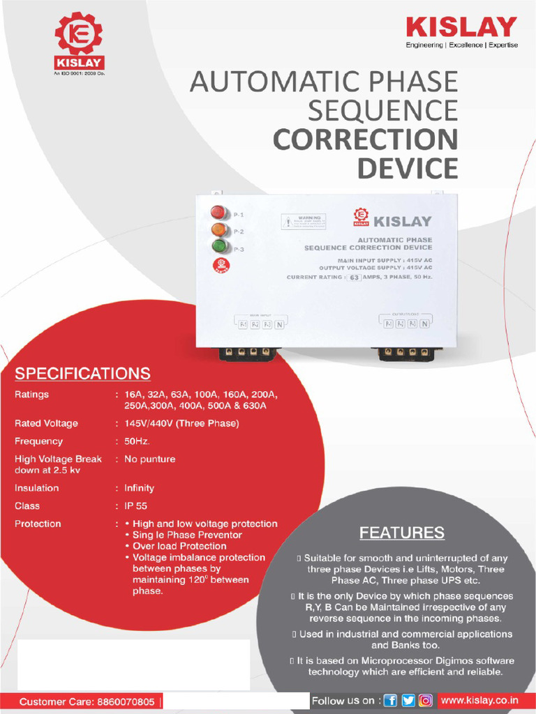 Auto Phase Sequence Correction Device | PDF