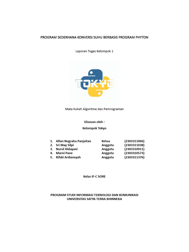 Konversi Suhu Sederhana dengan Python | PDF
