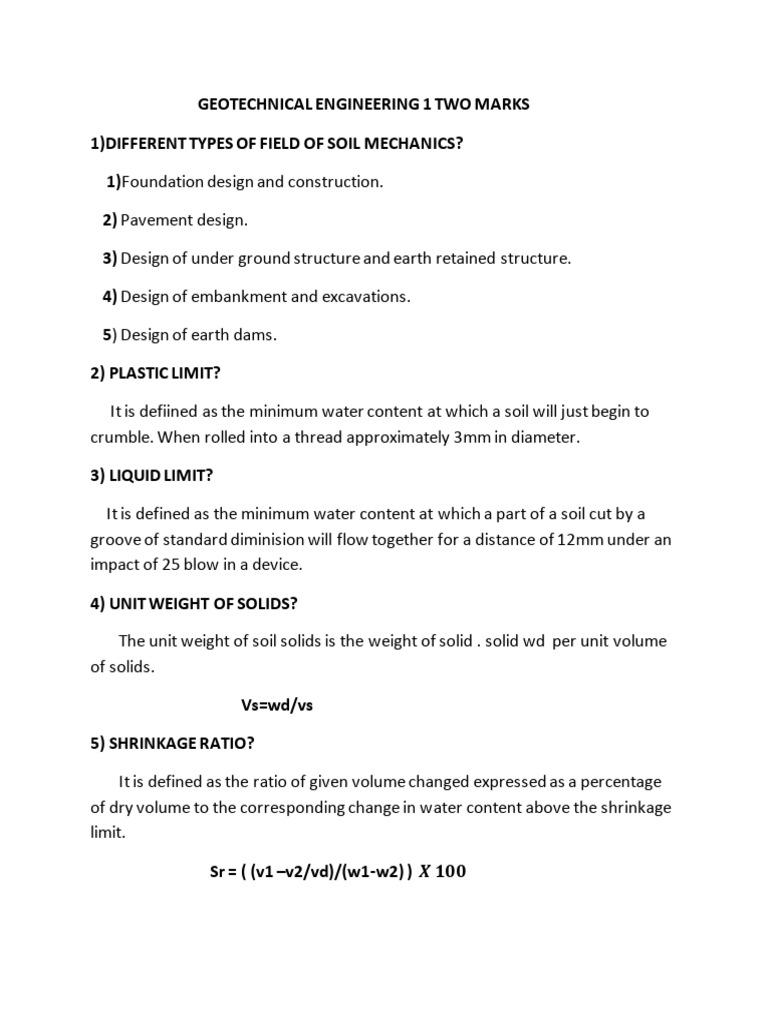 Geotechnical Engineering Concepts Explained | PDF | Soil Mechanics ...