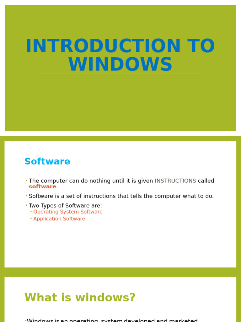 Overview of Windows Operating System | PDF | Window (Computing ...