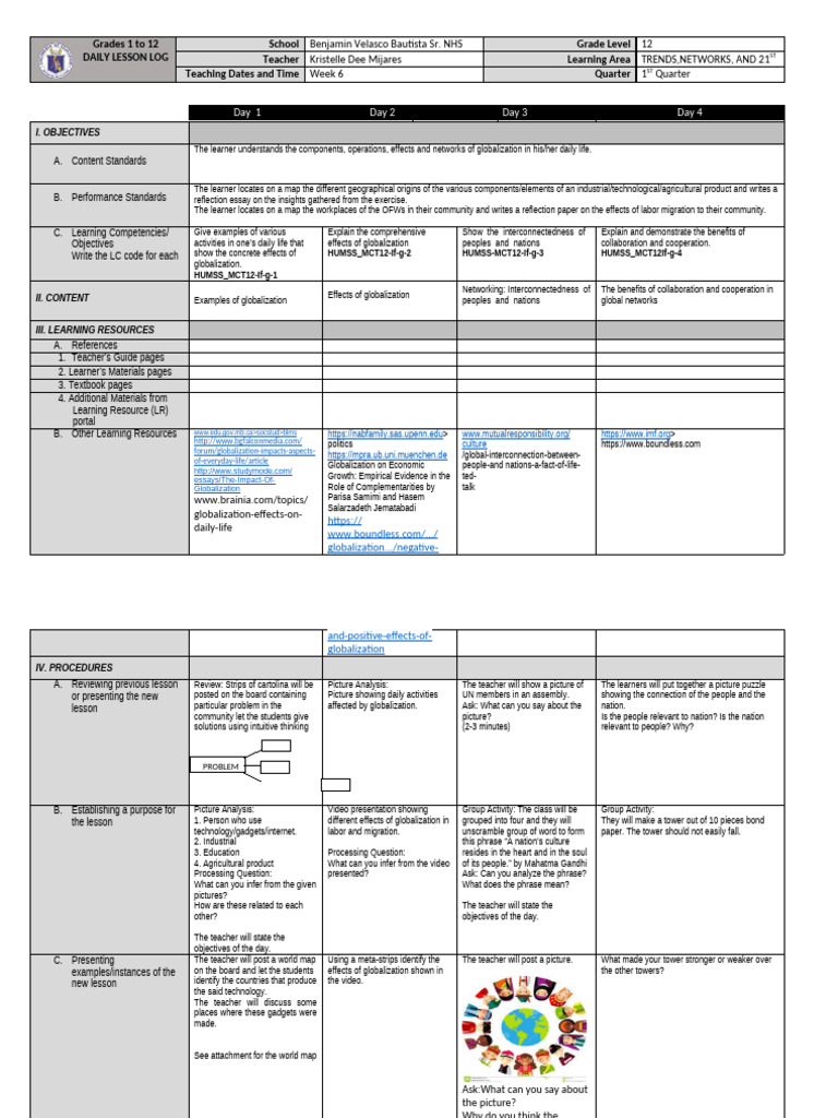 DLP TRENDS Week 7 - Globalization | PDF | Globalization | Learning