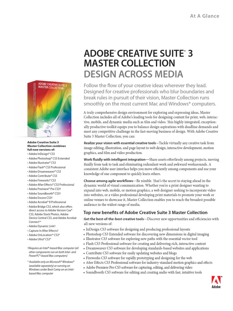 Cs3 Master Collection Aag | PDF | Adobe Creative Suite | Adobe Systems