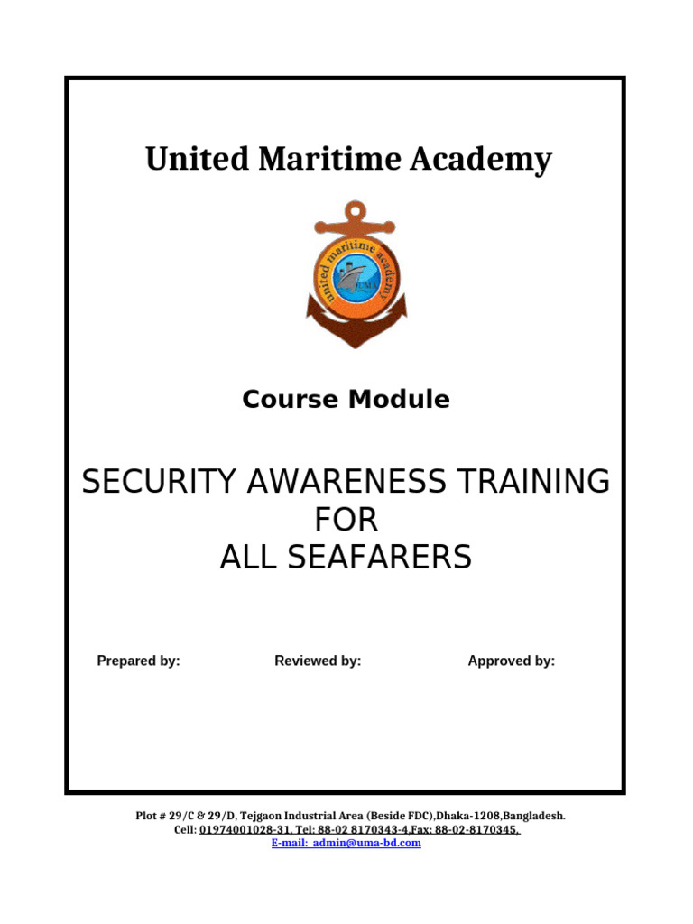 Security Awareness Training for Seafarers | PDF | Water Transport ...