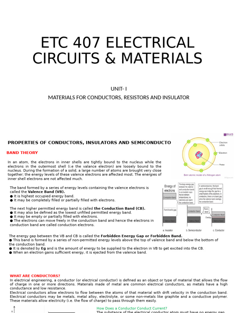 Slide - 2 | PDF | Electrical Resistivity And Conductivity ...