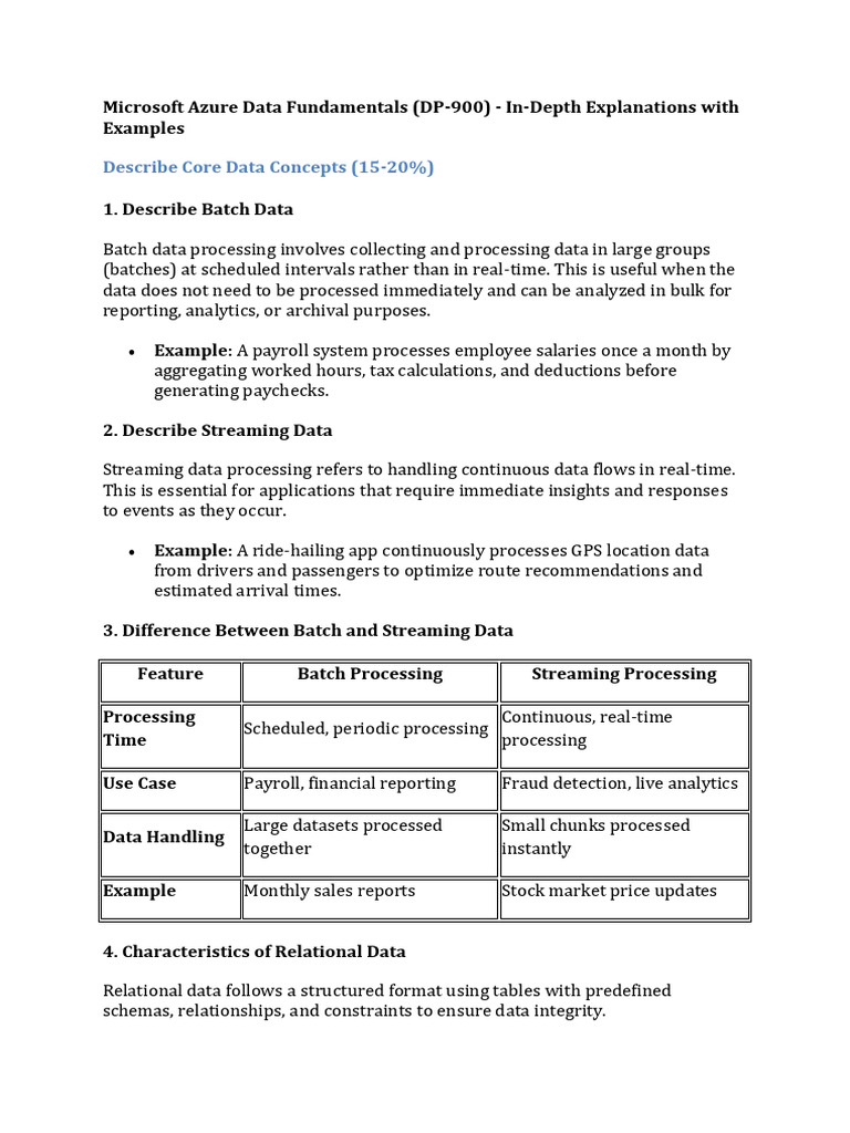 Azure Data Fundamentals DP-900 Guide | PDF | Databases | Microsoft Sql ...