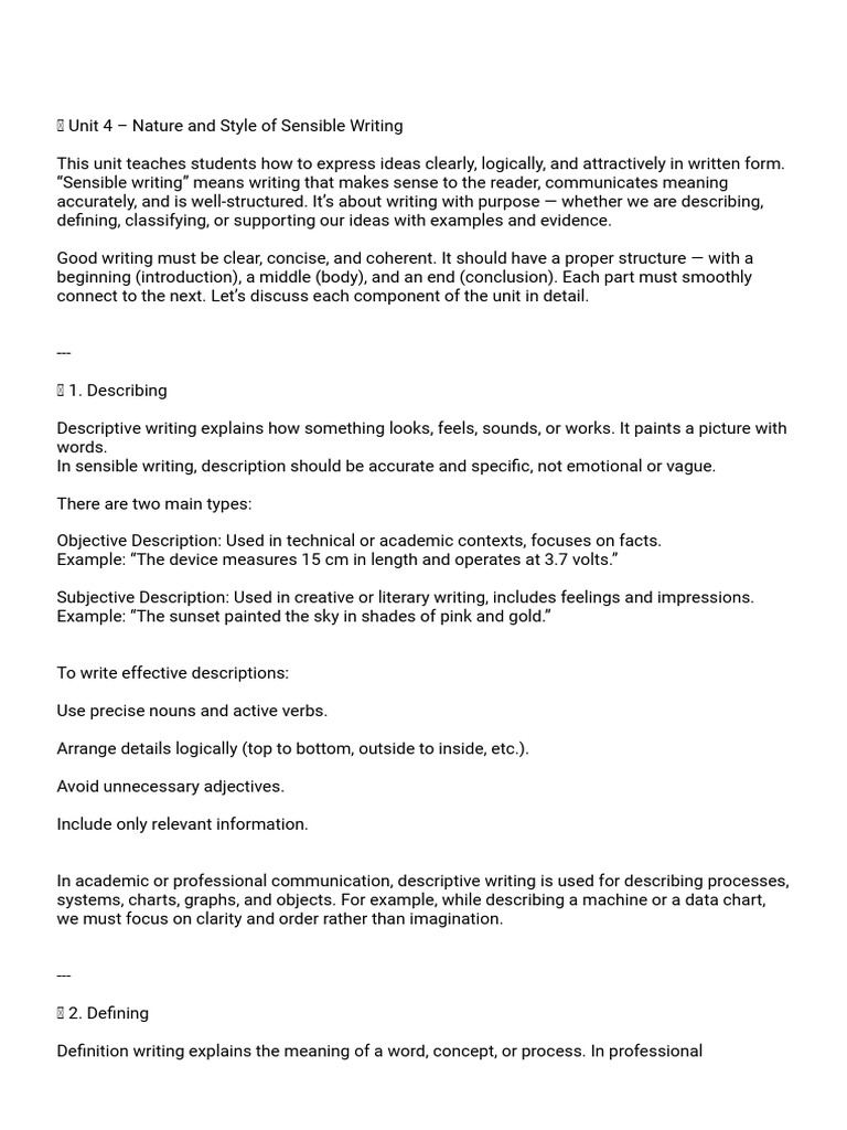 Sensible Writing Techniques Explained | PDF | Communication | Essays