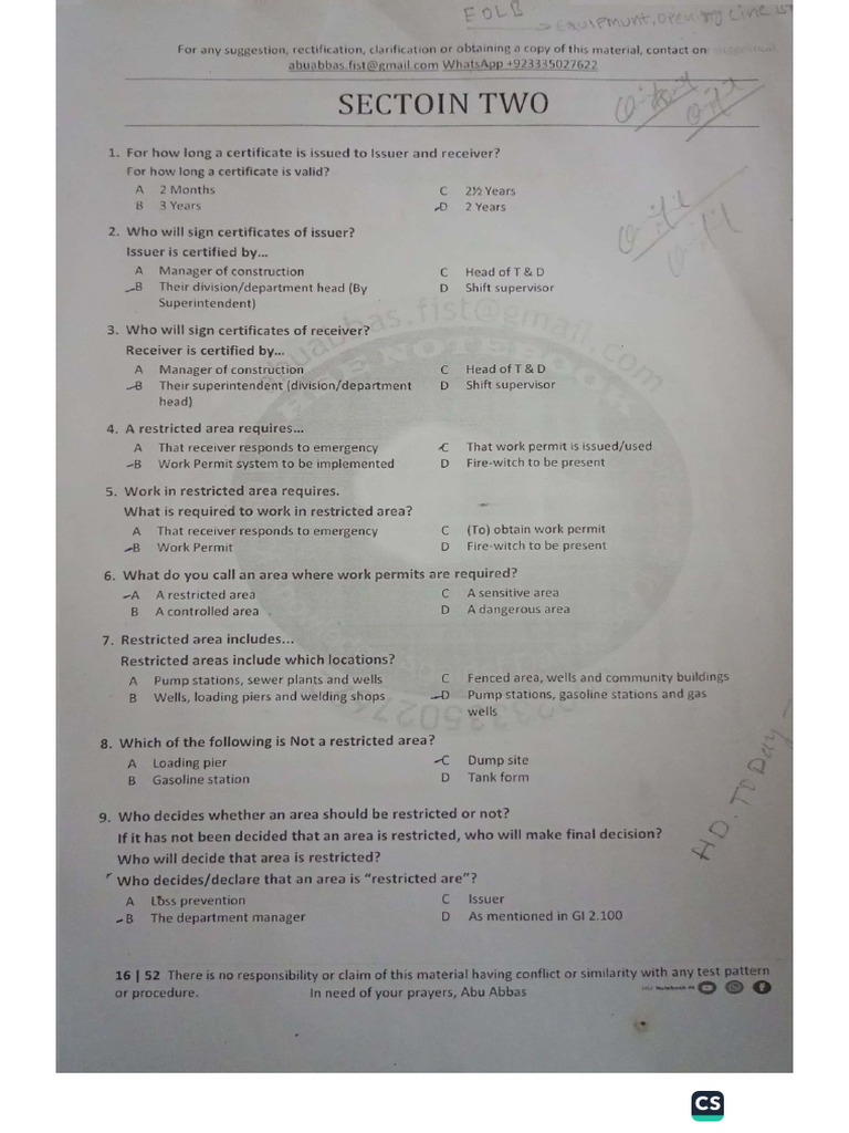 WPR 300 Questions | PDF
