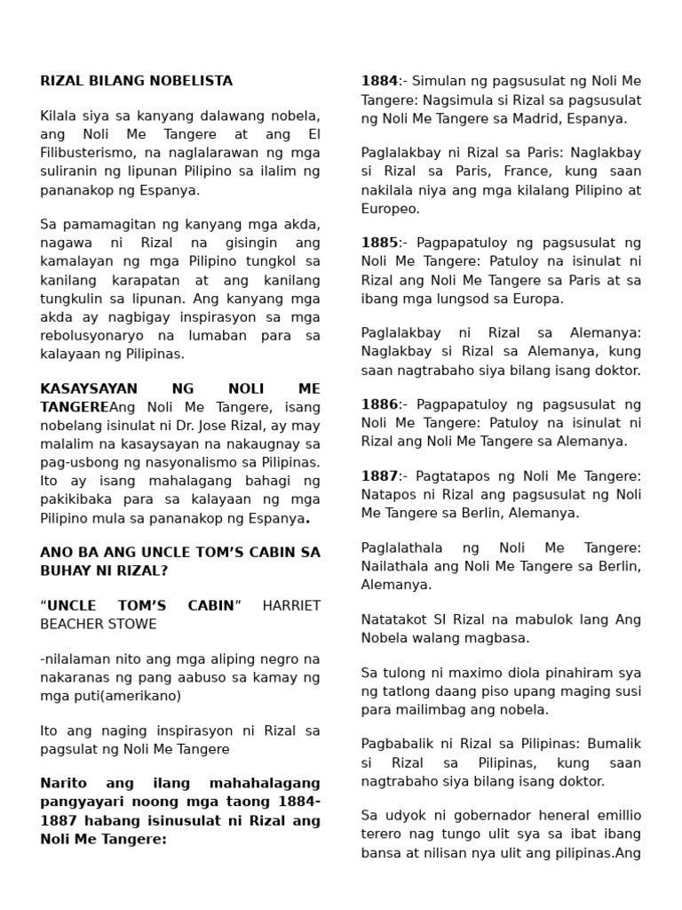 Nobelista Ni Rizal Final | PDF